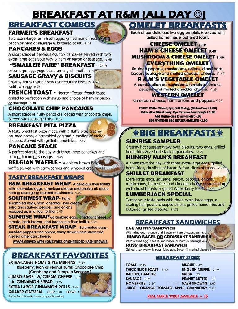 R & M Restaurant - Randolph, NY menu_pic