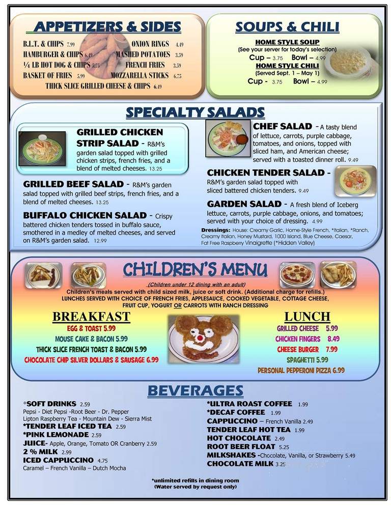 R & M Restaurant - Randolph, NY menu_pic