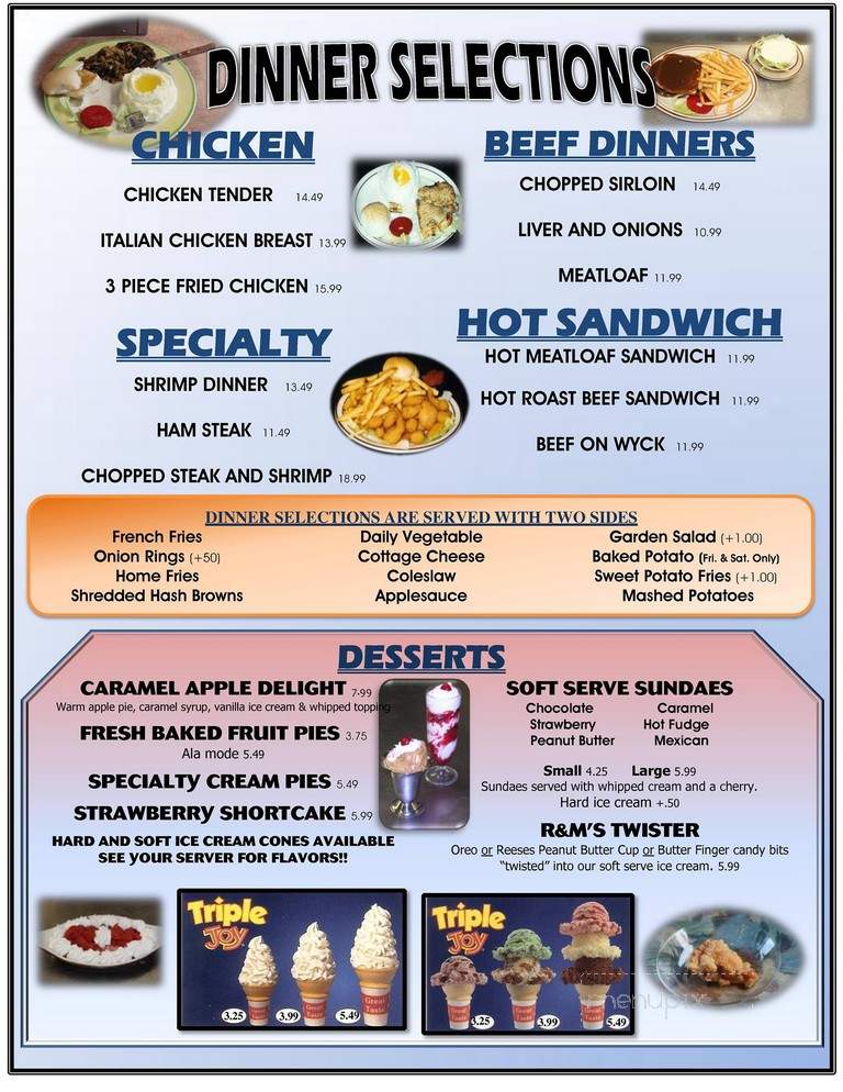 R & M Restaurant - Randolph, NY menu_pic