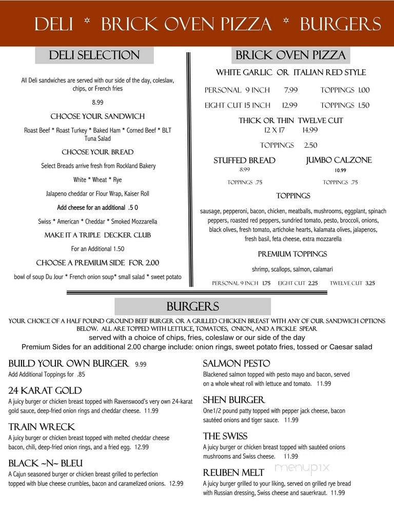 Ravenswood - Clifton Park, NY menu_pic