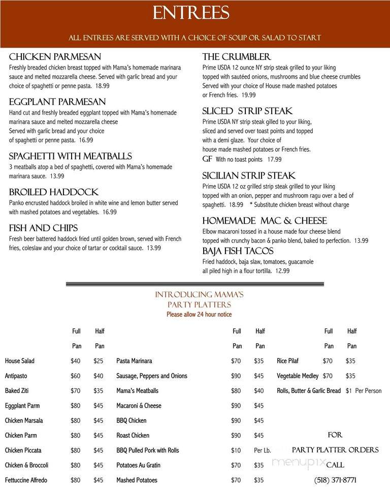 Ravenswood - Clifton Park, NY menu_pic