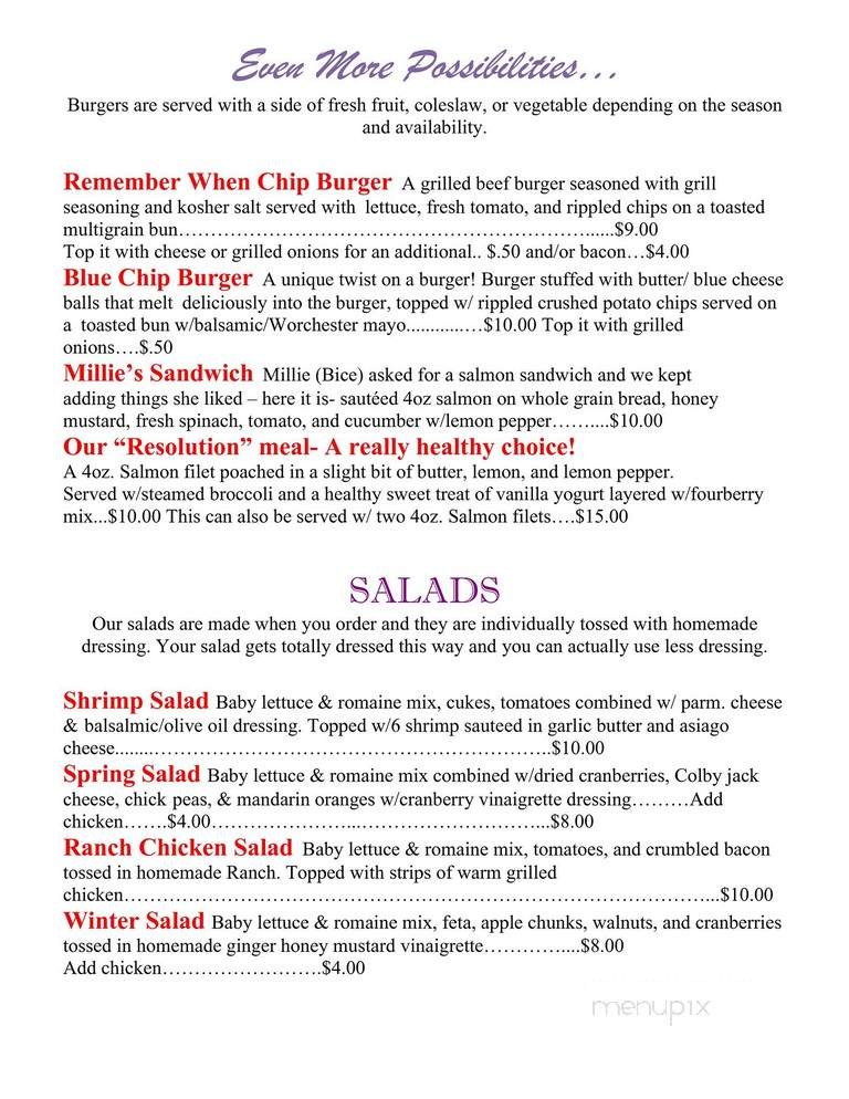 Remember When Cafe Antiques - New Berlin, NY menu_pic