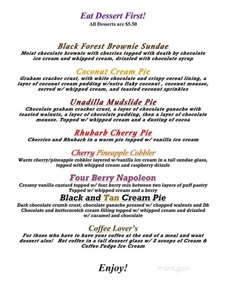 Remember When Cafe Antiques - New Berlin, NY menu_pic
