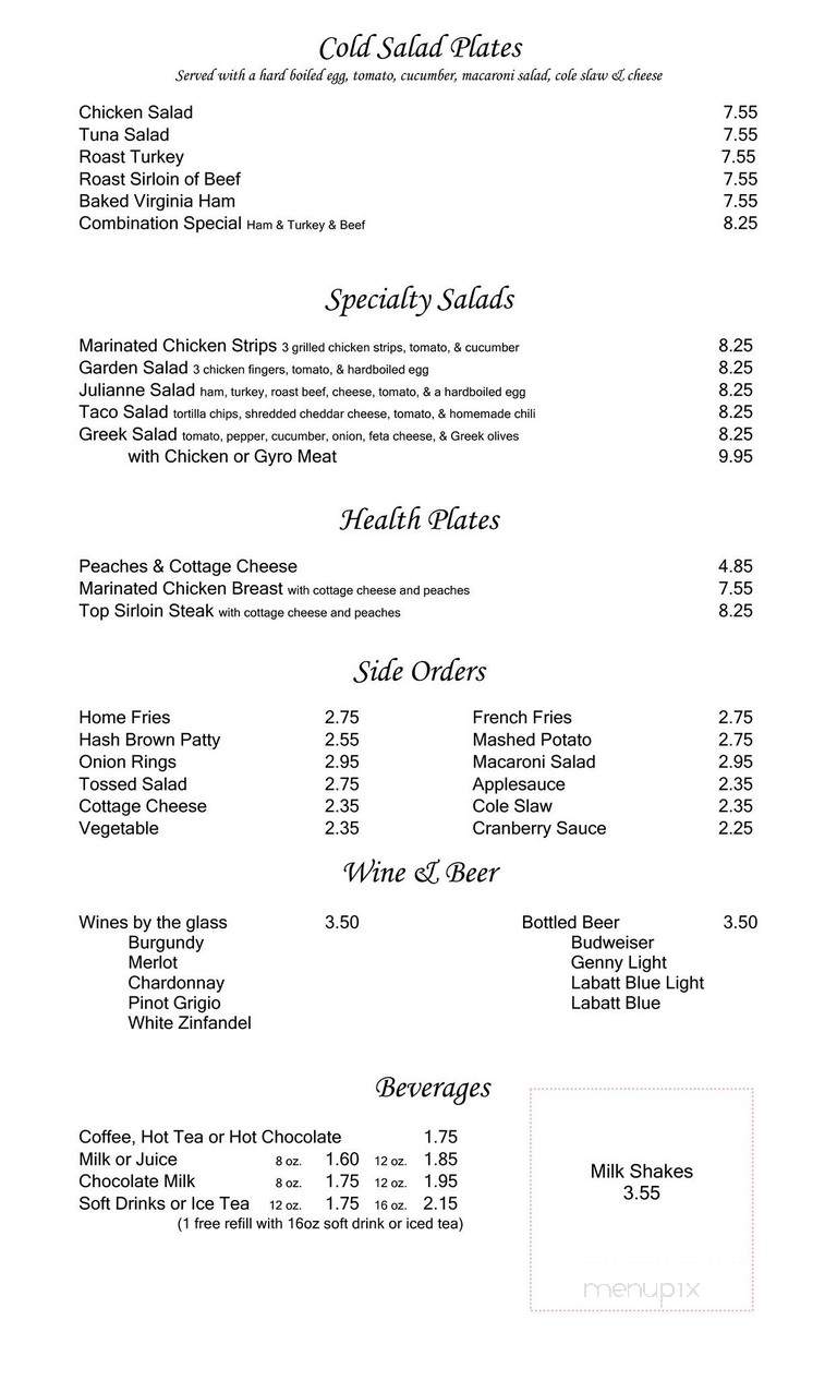 Riki's Family Restaurant - Fairport, NY menu_pic