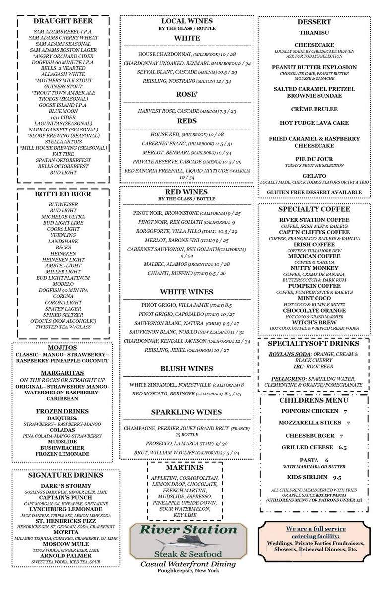 River Station Restaurant - Poughkeepsie, NY menu_pic