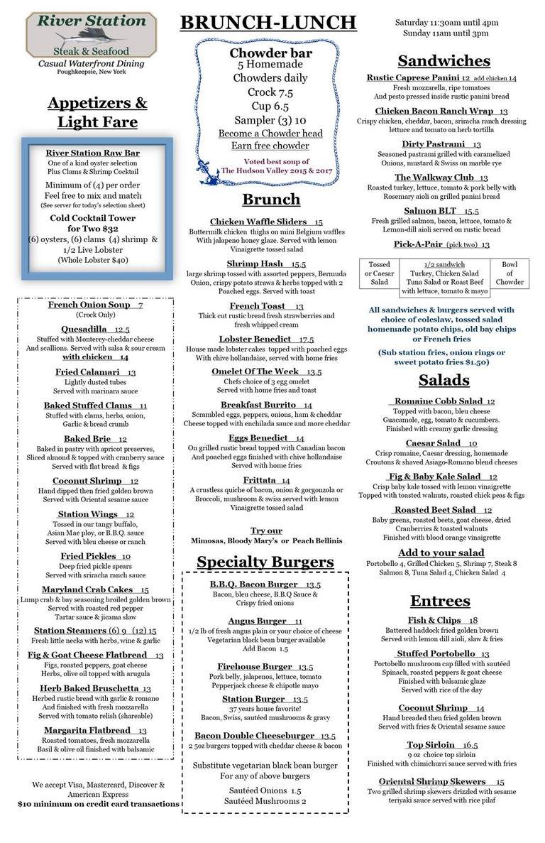 River Station Restaurant - Poughkeepsie, NY menu_pic
