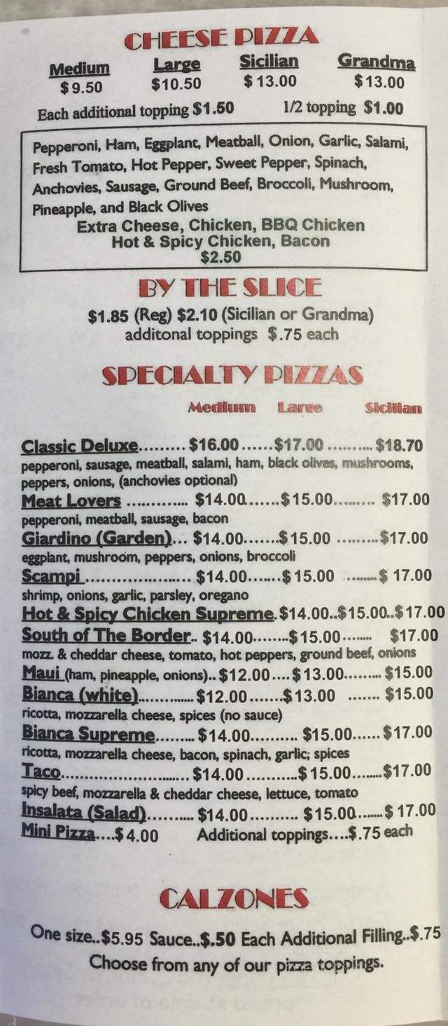 Ronzoni Pizzeria - Hyde Park, NY