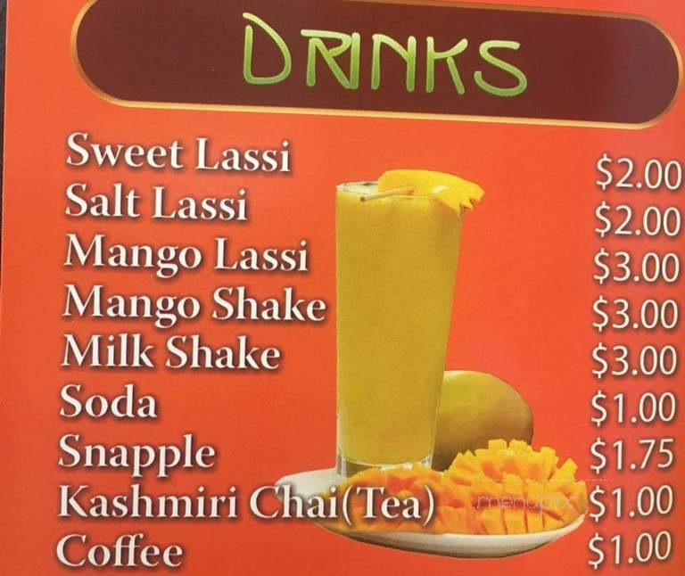 Shandar Sweet & Restaurant - Brooklyn, NY menu_pic