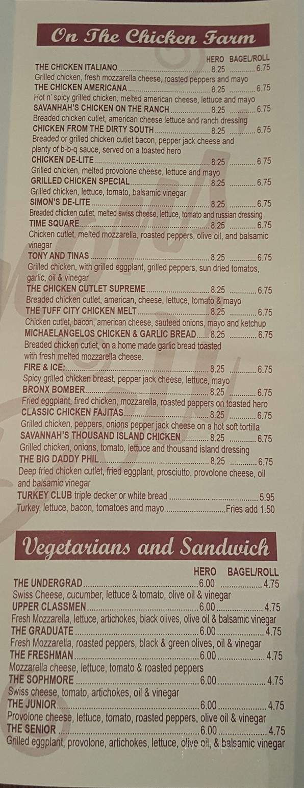 Simon's Deli & Bagels - Bronx, NY menu_pic