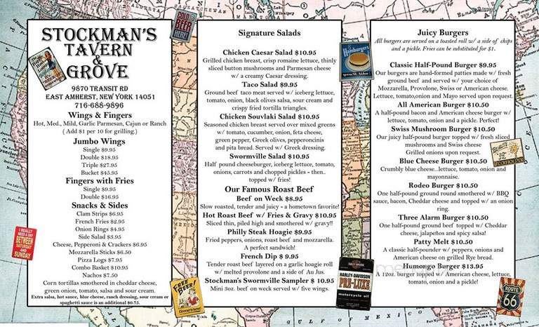 Stockman's Tavern - Swormville, NY menu_pic