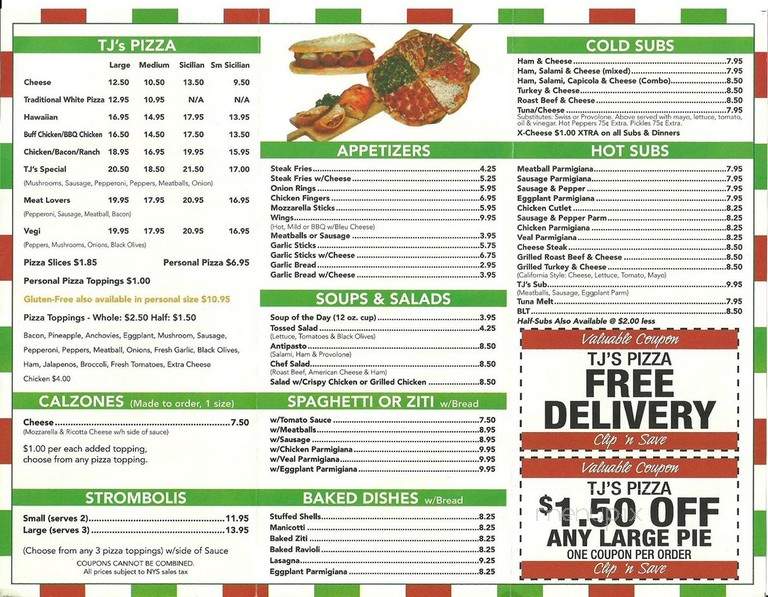T J Pizza - Poughkeepsie, NY menu_pic