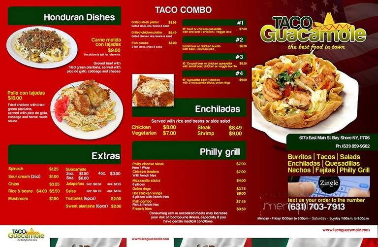 Tacos Guacamola - Bay Shore, NY menu_pic