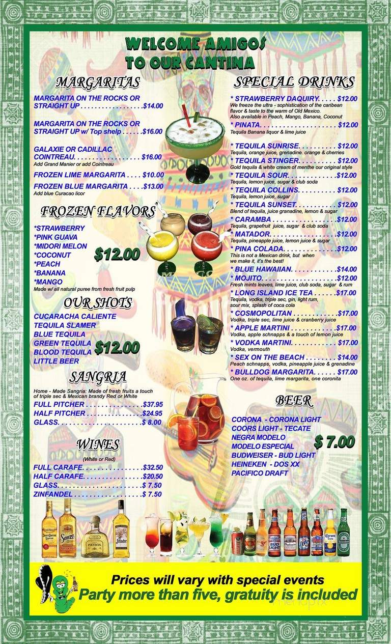 Tequilla Chitos Mexican Grill - New York, NY menu_pic