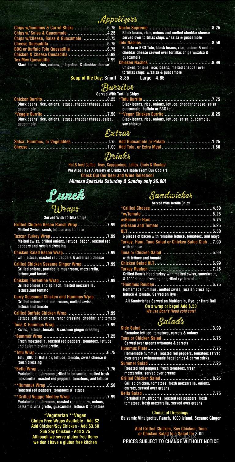 Tuscan Cafe - Warwick, NY menu_pic