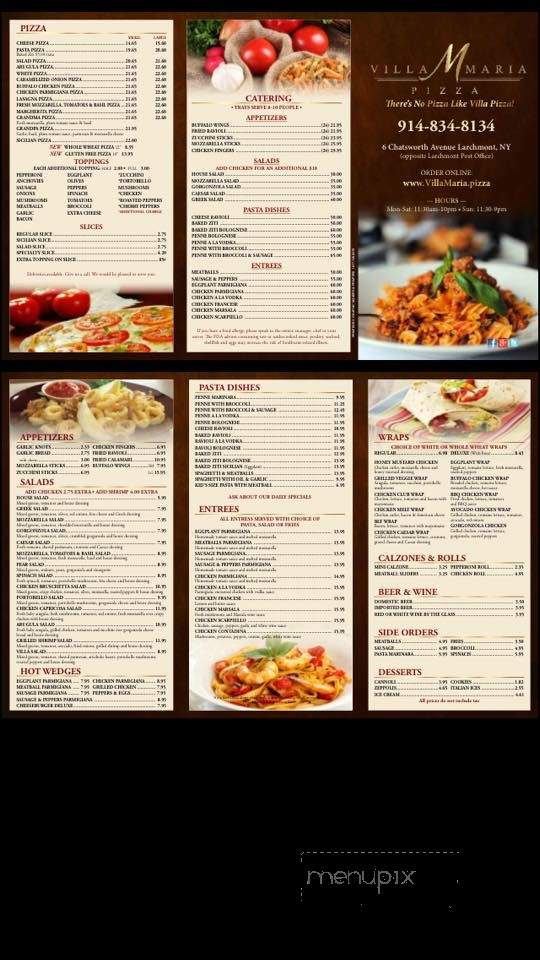 Villa Maria Pizza - Larchmont, NY menu_pic