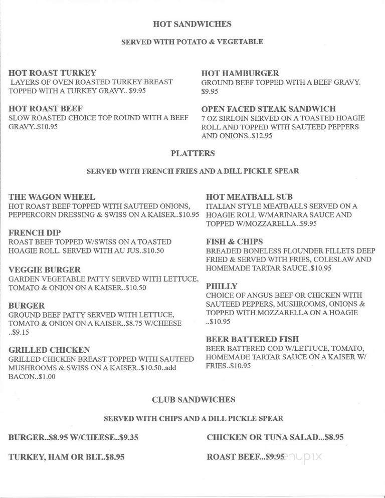 Wagon Wheel Restaurant - Ticonderoga, NY menu_pic