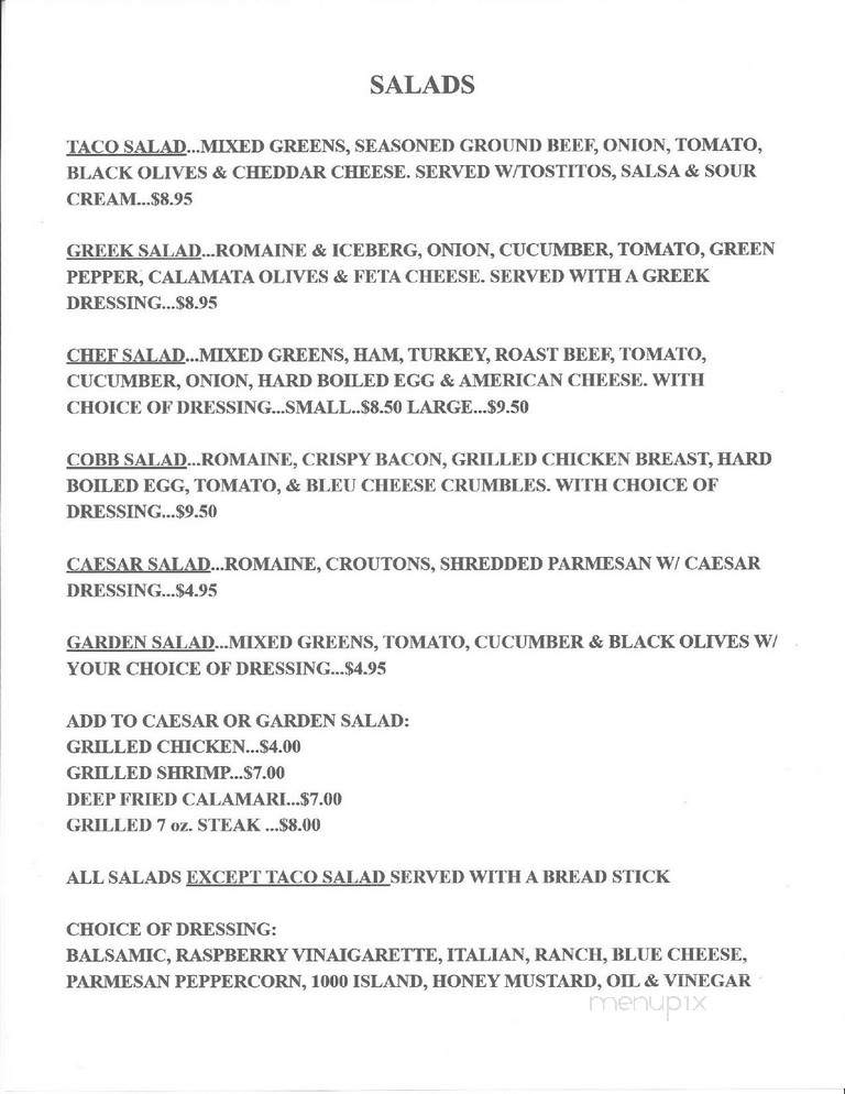 Wagon Wheel Restaurant - Ticonderoga, NY menu_pic