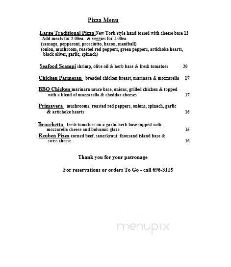 Waterhouse Restaurant - Lake Luzerne, NY menu_pic