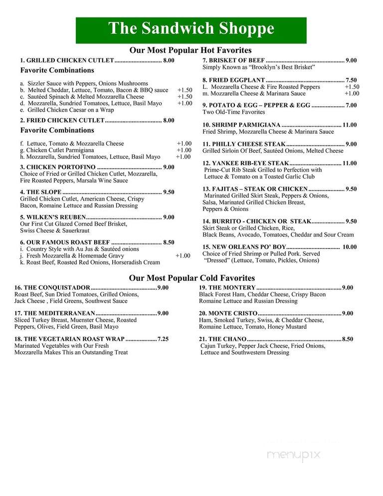 Wilkens II Deli - Brooklyn, NY menu_pic