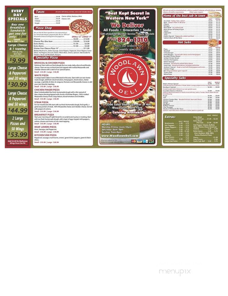 Woodlawn Deli - Blasdell, NY menu_pic
