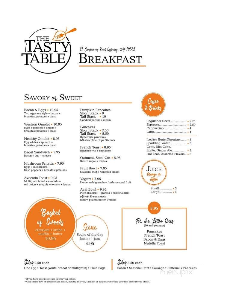 Tasty - New York, NY menu_pic