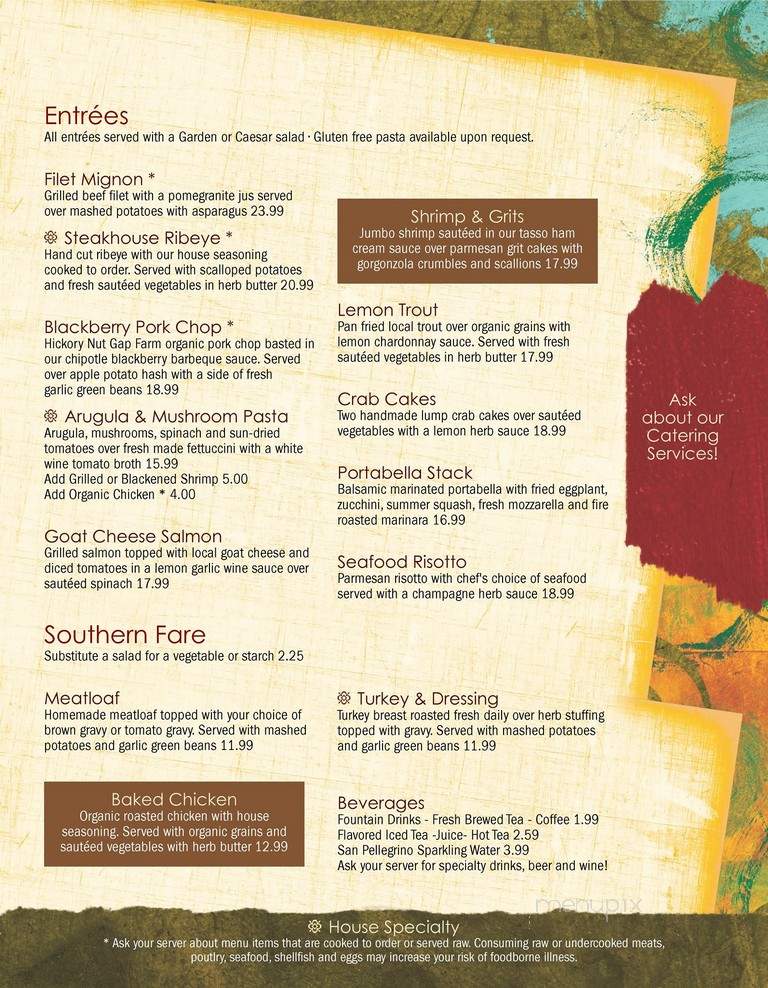 Black Mountain Bistro - Black Mountain, NC menu_pic