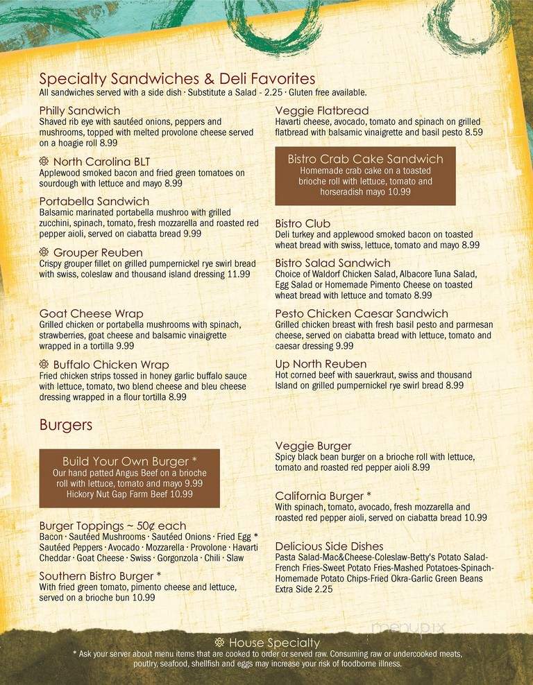 Black Mountain Bistro - Black Mountain, NC menu_pic