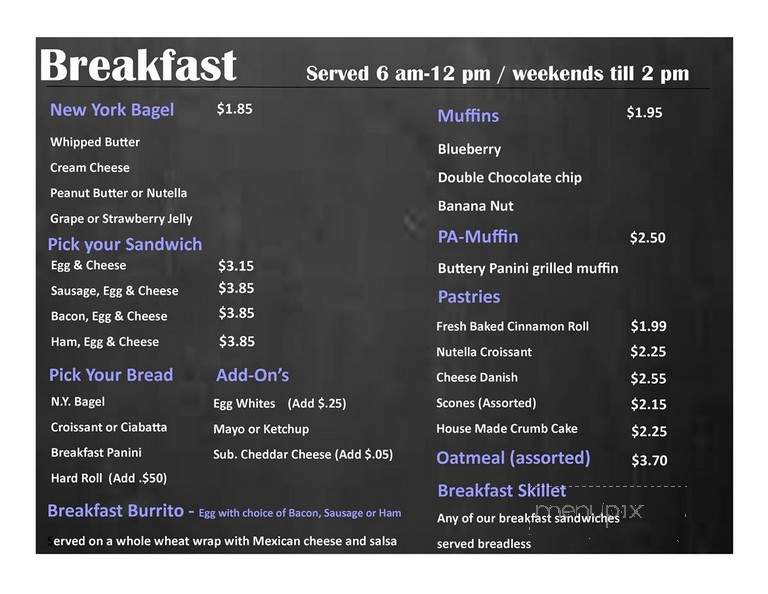 Rocky River Coffee Co - Harrisburg, NC menu_pic