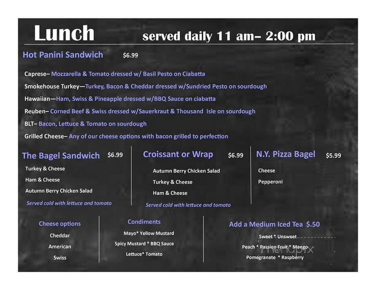 Rocky River Coffee Co - Harrisburg, NC menu_pic