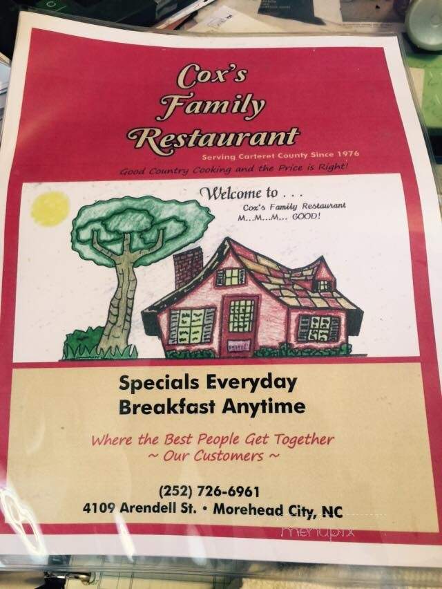 Cox Family Restaurant - Morehead City, NC