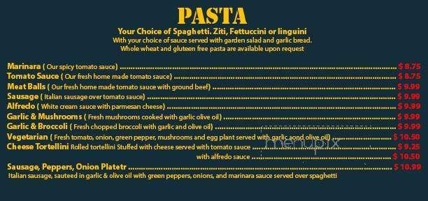 Elizabeth's Pizza - Siler City, NC menu_pic