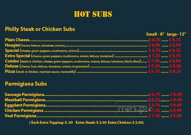 Elizabeth's Pizza - Siler City, NC menu_pic