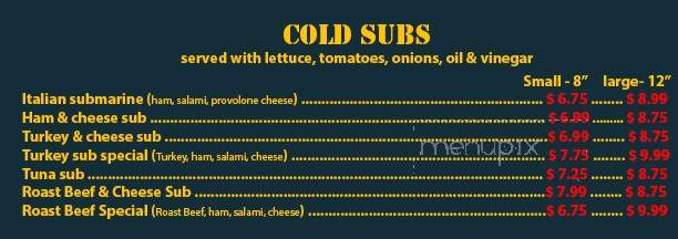 Elizabeth's Pizza - Siler City, NC menu_pic