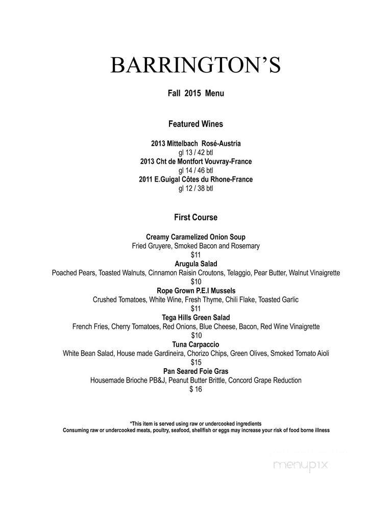 Barrington's Restaurant - Charlotte, NC