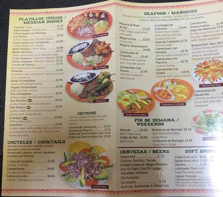 El Taco Veloz - Charlotte, NC menu_pic