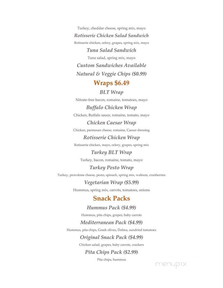 Thub - Shelby, NC menu_pic