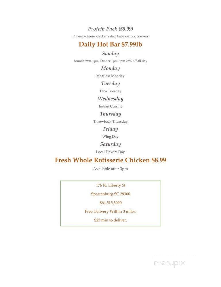 Thub - Shelby, NC menu_pic