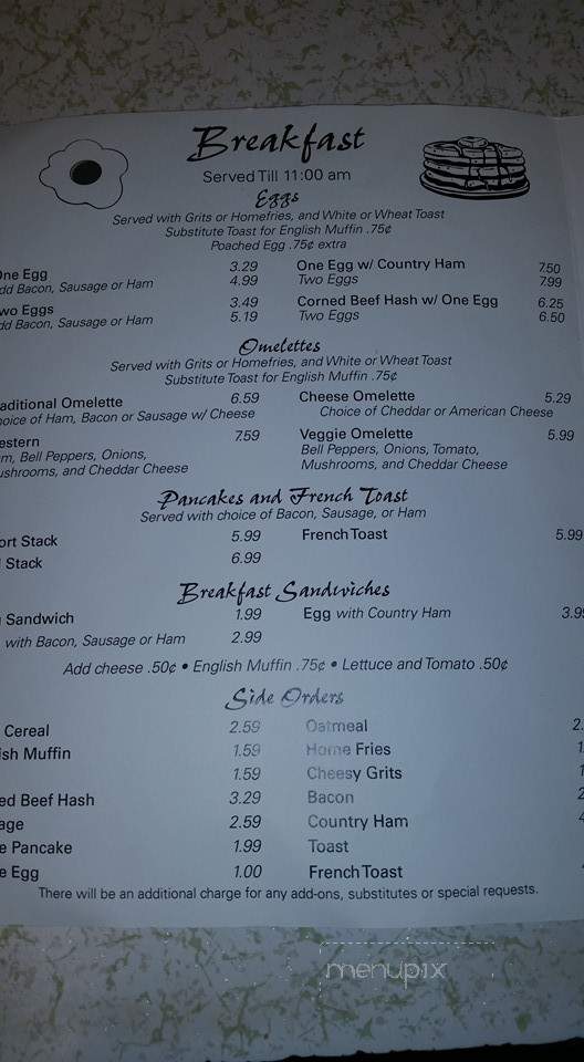 Continental Cafe - Fayetteville, NC menu_pic