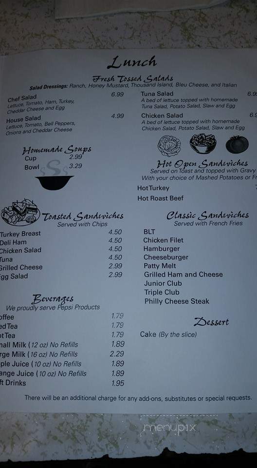 Continental Cafe - Fayetteville, NC menu_pic