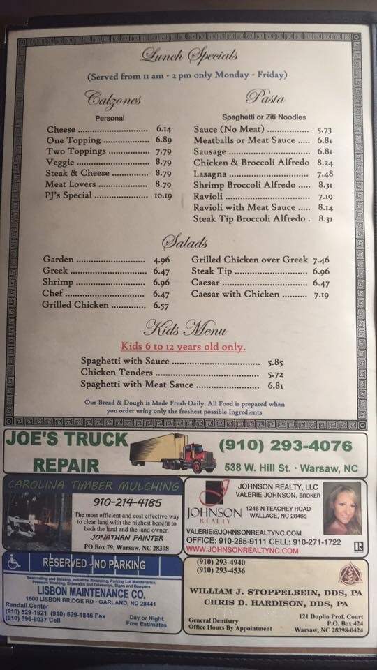 PJ Fresh Marketplace - Warsaw, NC menu_pic
