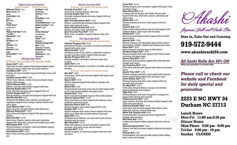Akashi - Durham, NC menu_pic