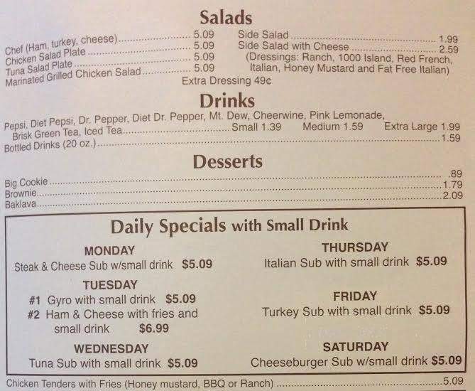 Archdale Subs - Archdale, NC menu_pic