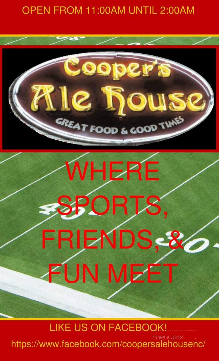 Cooper's Ale House - Greensboro, NC menu_pic