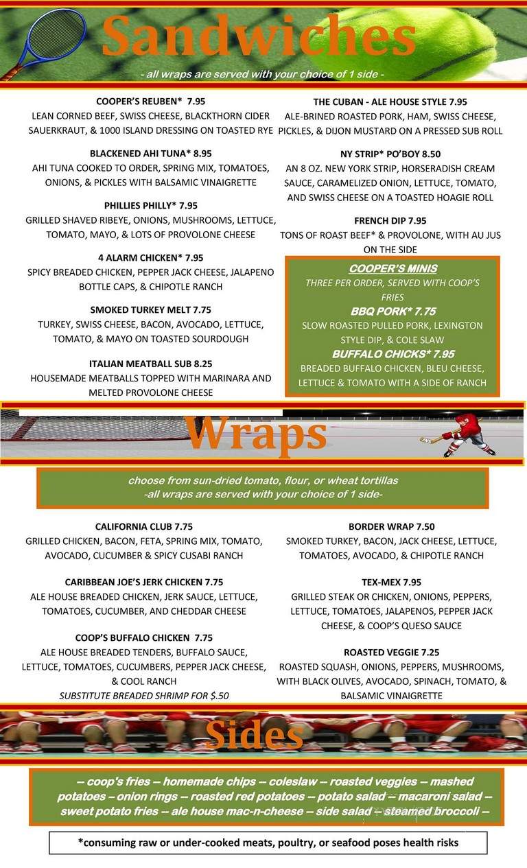 Cooper's Ale House - Greensboro, NC menu_pic
