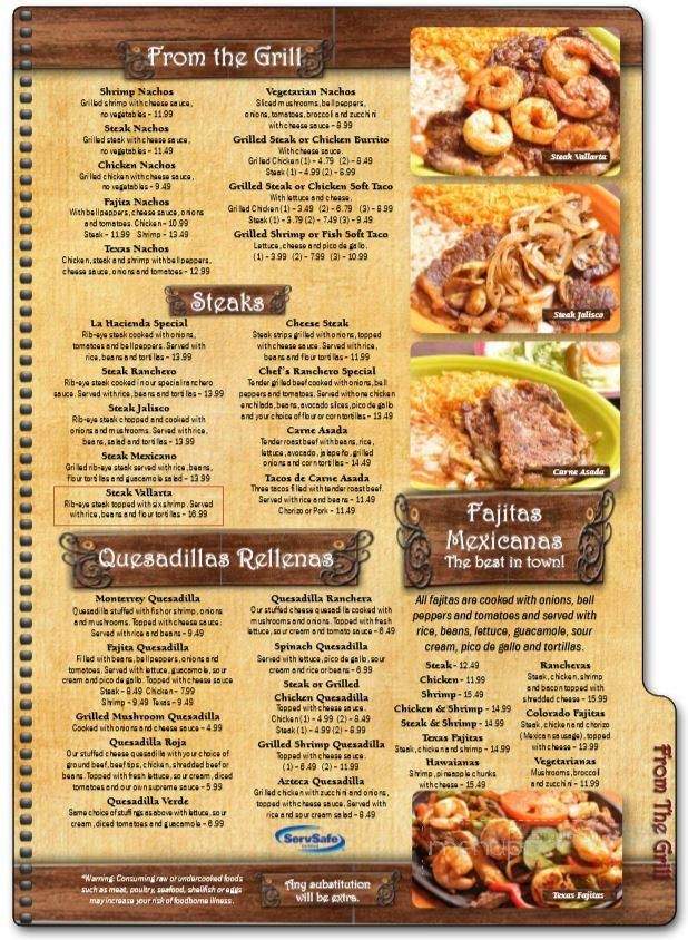 La Hacienda Mexican Restaurant - Greensboro, NC menu_pic
