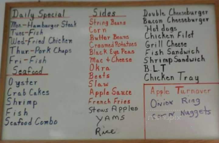 Big Trout Marina Cafe - Engelhard, NC menu_pic