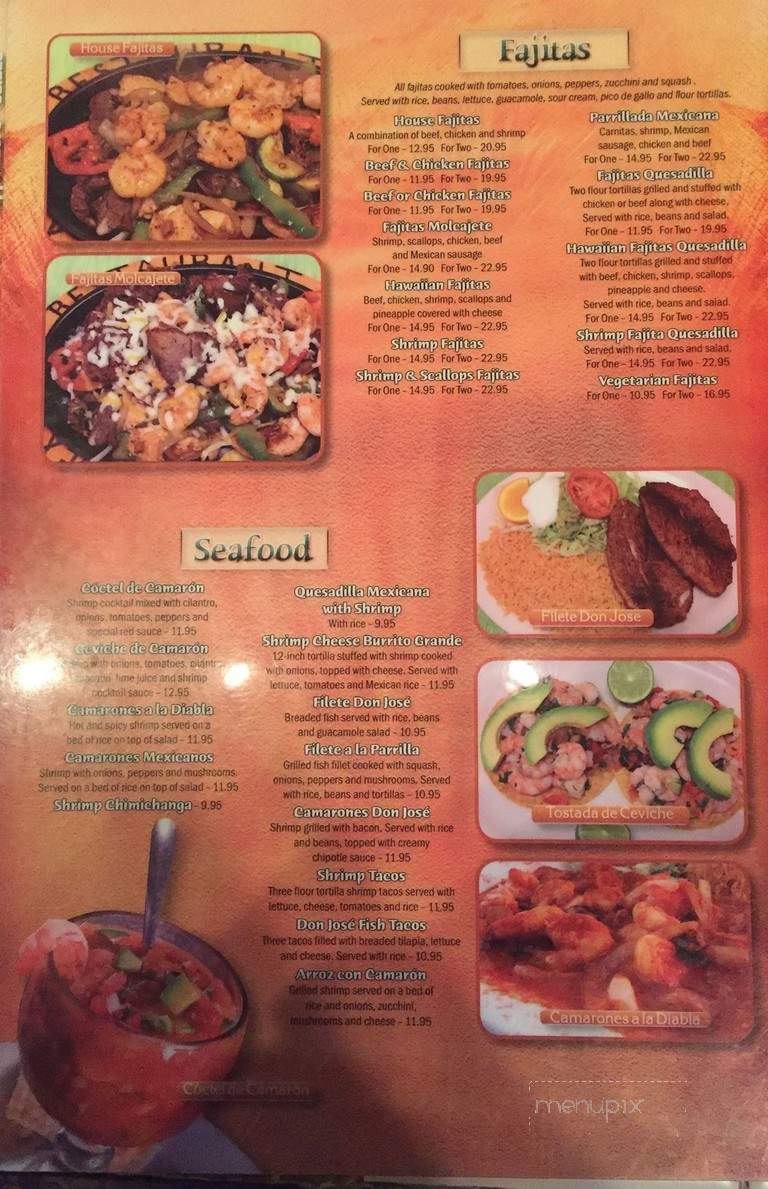 Sauza's Mexican Restaurant - Mooresville, NC menu_pic