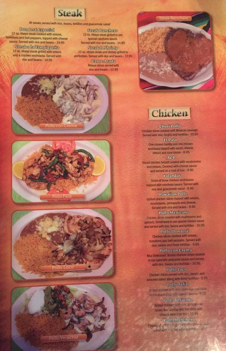 Sauza's Mexican Restaurant - Mooresville, NC menu_pic