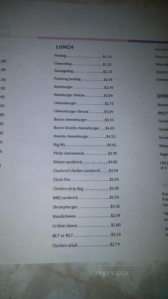 Ma's Hot Dog House & Store - Kinston, NC menu_pic