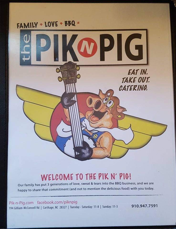 Pik N Pig - Carthage, NC menu_pic